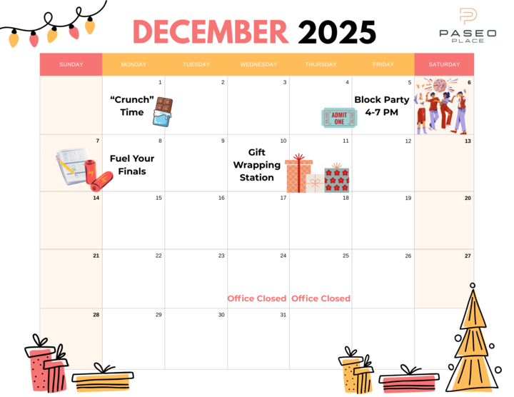 December Event Calendar