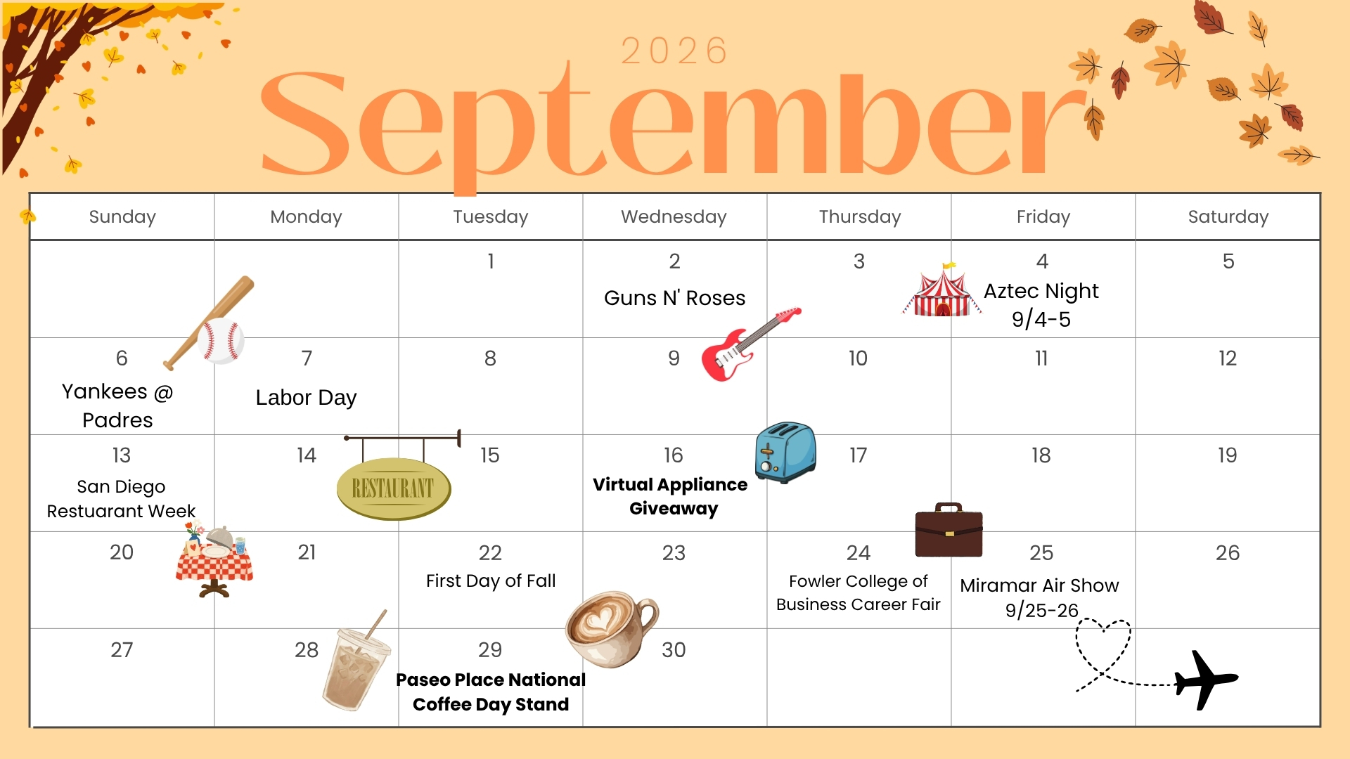 Paseo Place | August Event Calendar